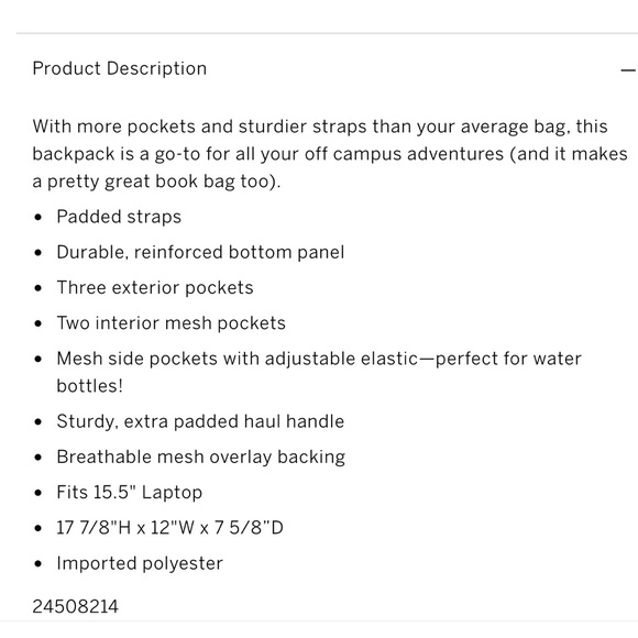 VS Pink School Backpack - Picture 5 of 5